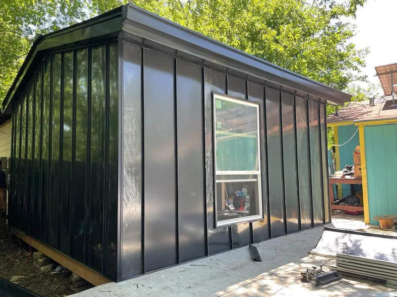 Black standing seam metal wall panels for Metal Roof Installation in El Dorado